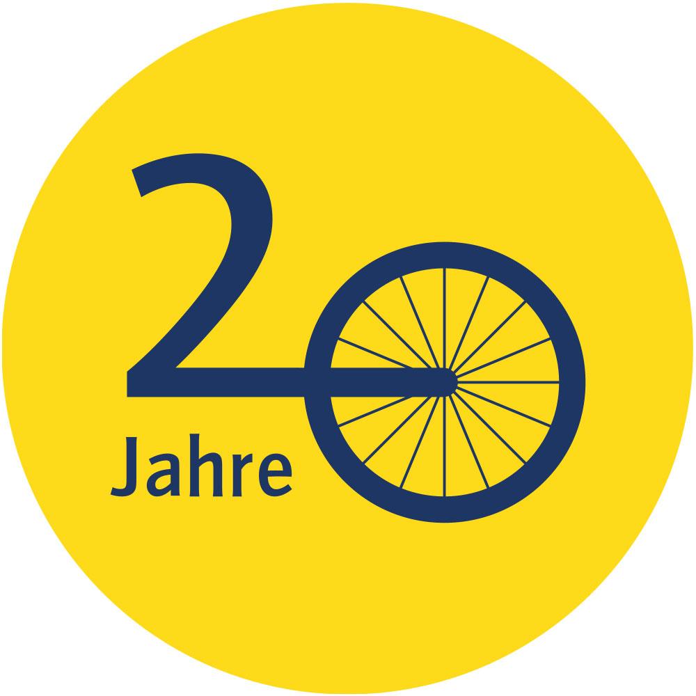 Button: 20 Jahre Radstation