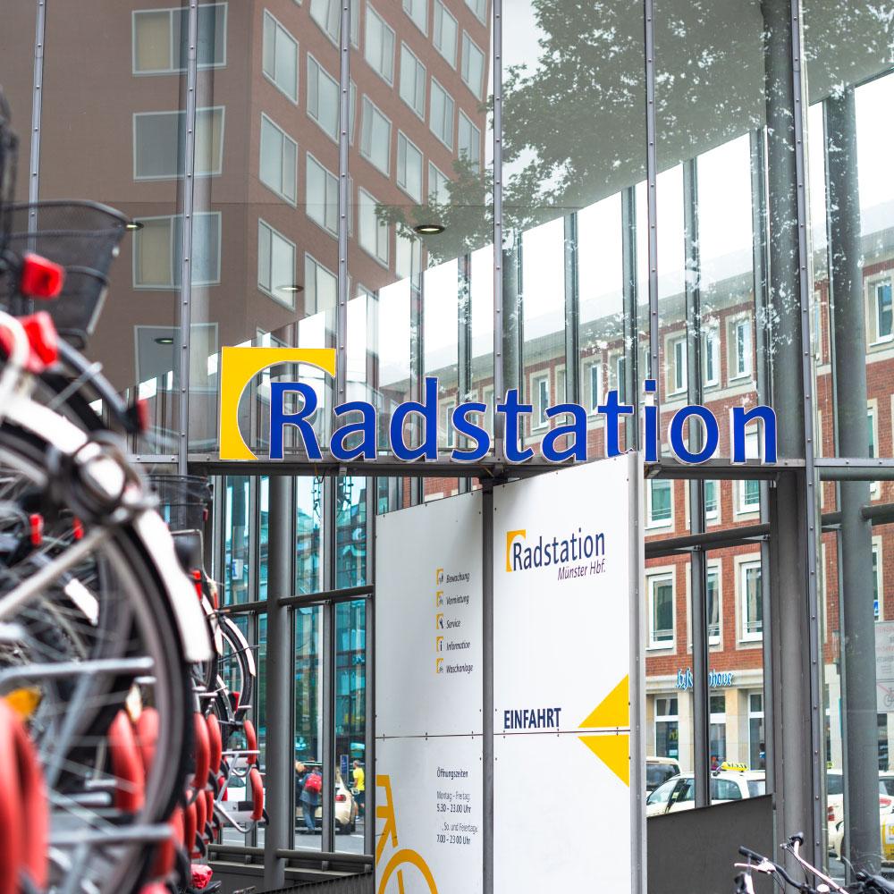 Eingang der Radstation